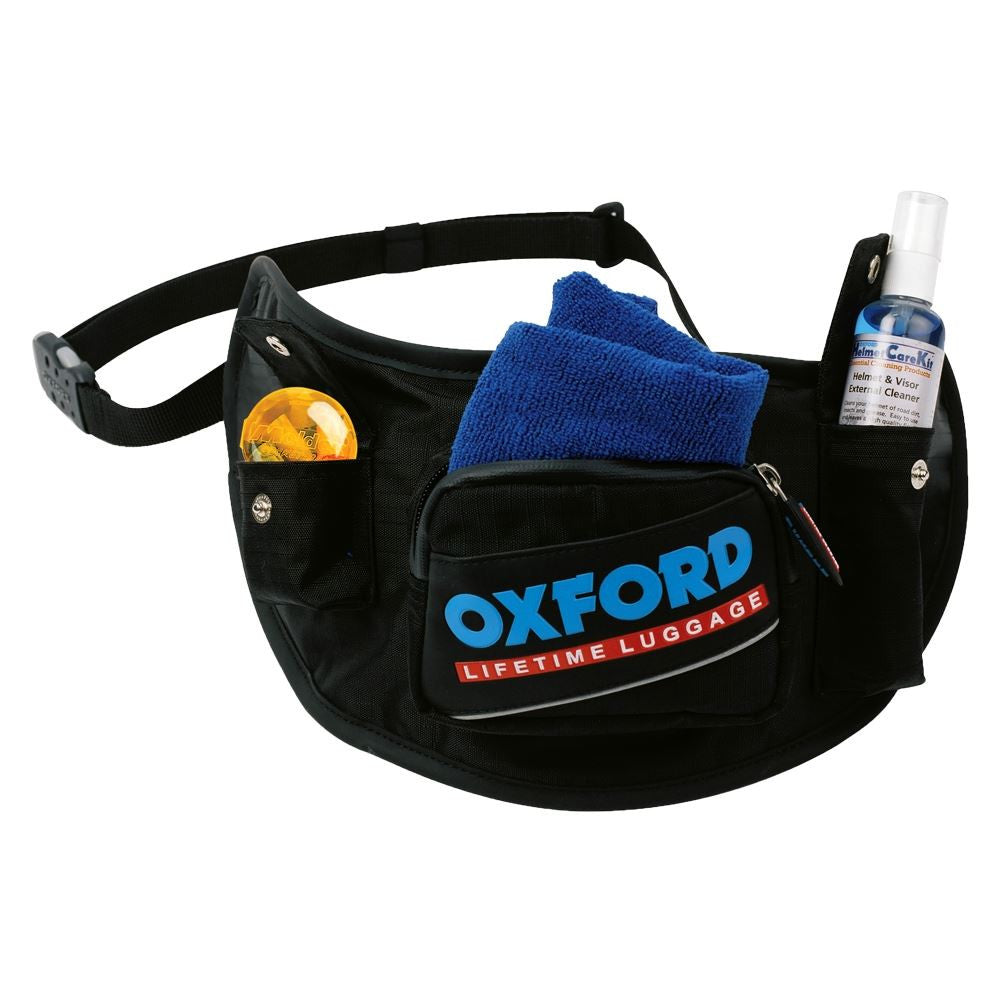 Oxford OL395 Motorcycle Bike Holster Visor Bag Carrier Helmet Accessory Belt-Win Impex Moto