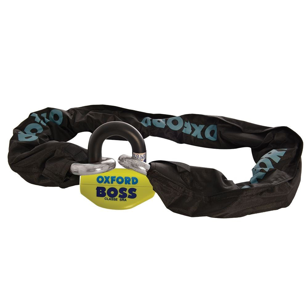 Oxford Boss Motorcycle Motorbike Security Chain & Padlock 1.5m-Win Impex Moto