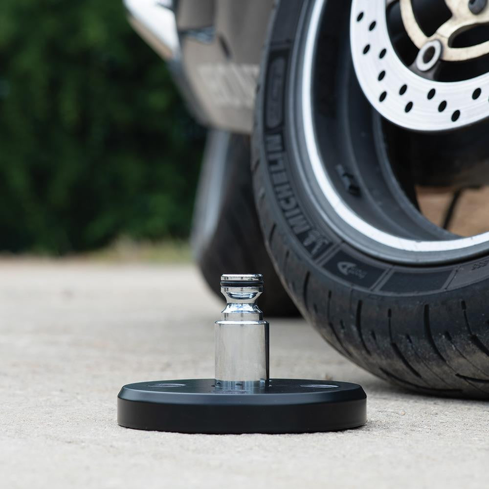 Oxford LK113 Beast Motorcycle Motorbike Floor Lock Adaptor Black-Win Impex Moto
