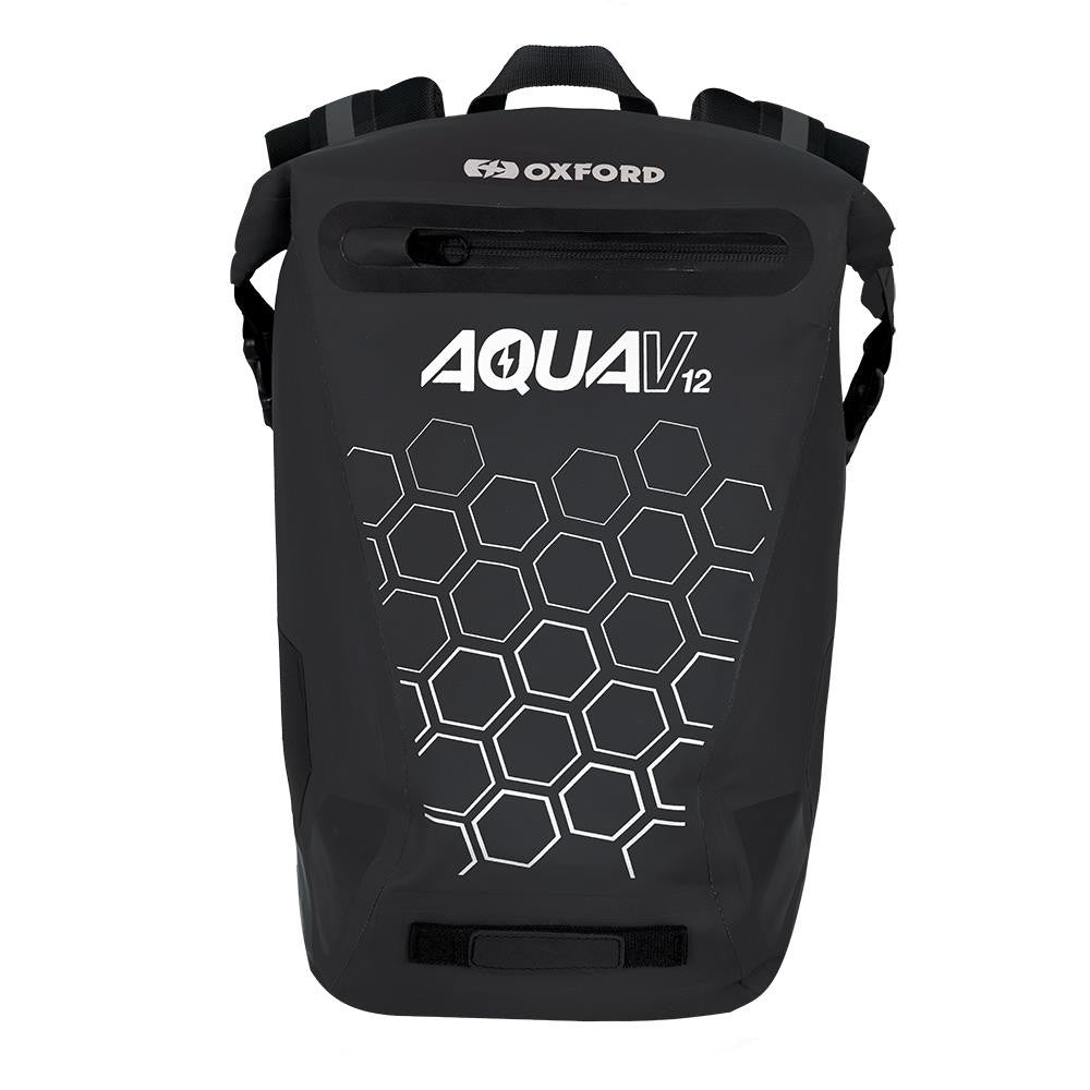 Oxford Aqua V 12 Liter Motorcycle Backpack Black-Win Impex Moto
