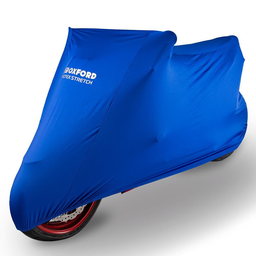 Oxford Protex Stretch Indoor Cover | S | Blue | Premium Bike Protection-Win Impex Moto