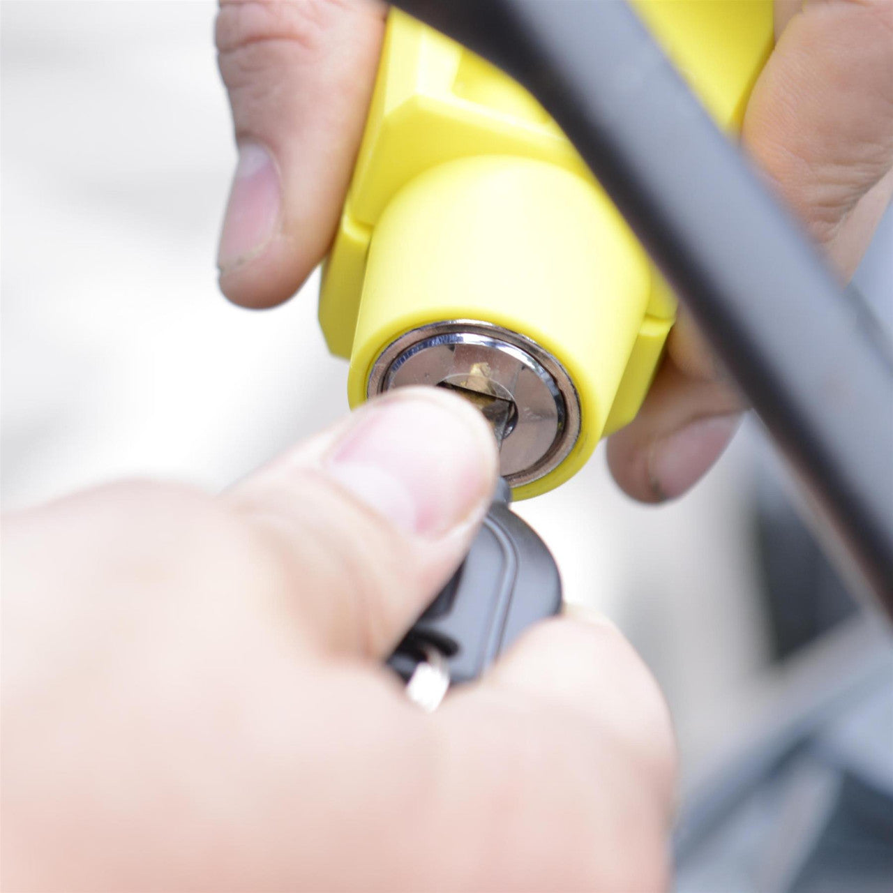 Oxford Motorcycle Lever Lock (Yellow) | Quick & Secure Handlebar Lock-Win Impex Moto