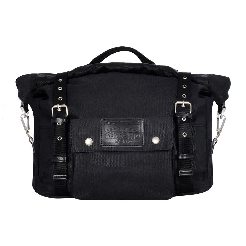 Oxford Motorcycle Heritage Panniers Carry Handle 40L Black-Win Impex Moto
