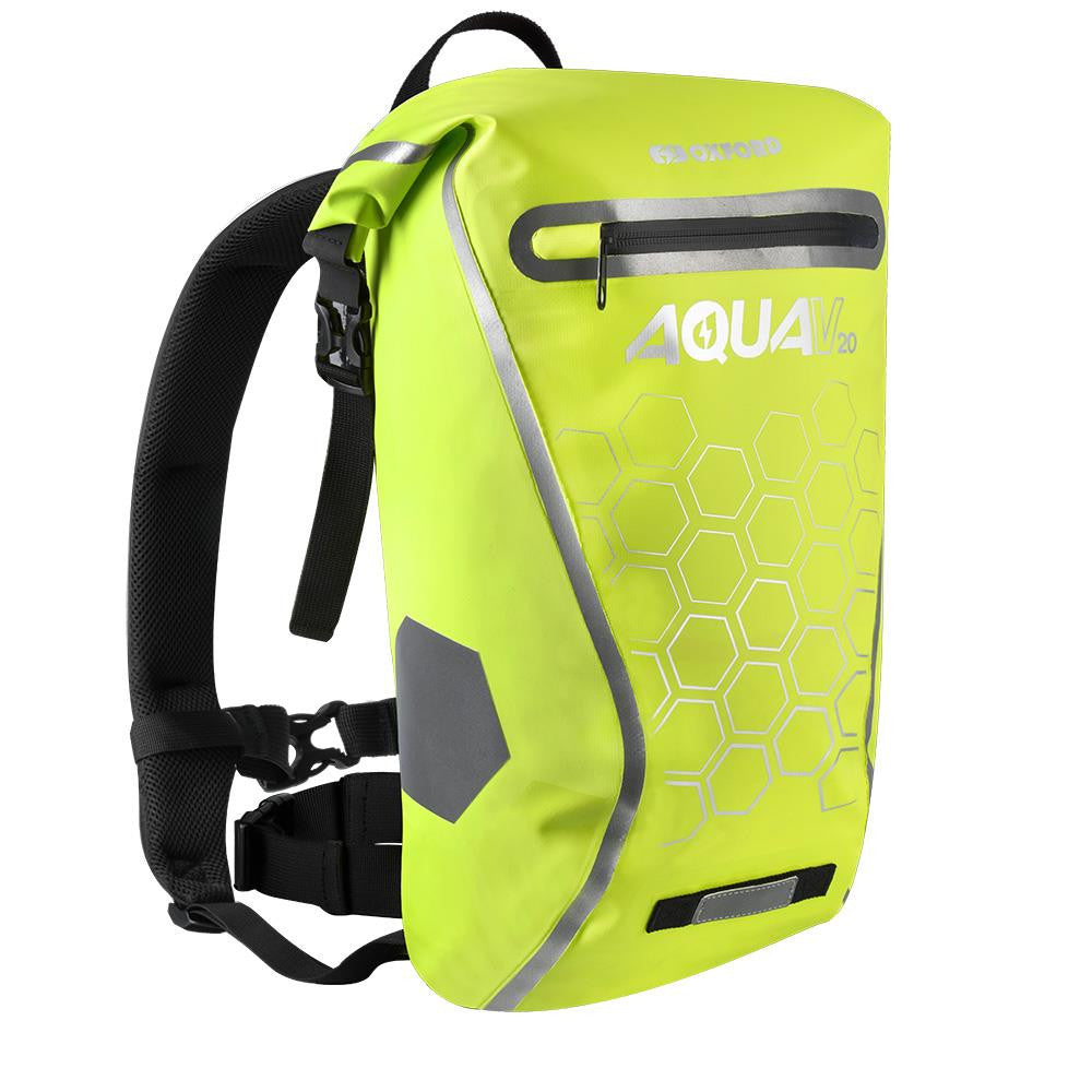 Oxford Aqua V20 Waterproof 20 Liter Motorcycle BackPack Fluo-Win Impex Moto