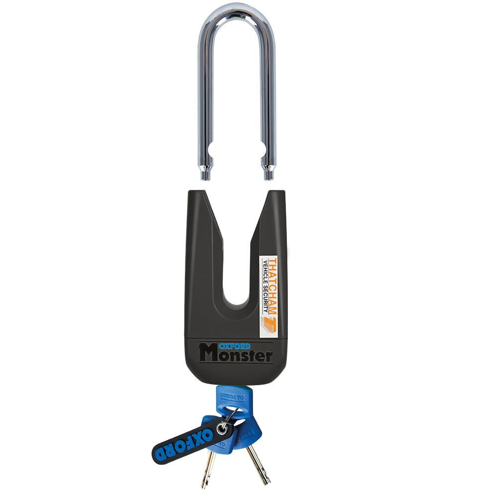 Oxford Monster Disc Lock Motorcycle Motorbike Padlock - Black-Win Impex Moto