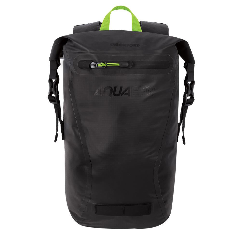 Oxford Aqua Evo 12L Motorcycle Rip Stop Backpack Luggage Black-Win Impex Moto