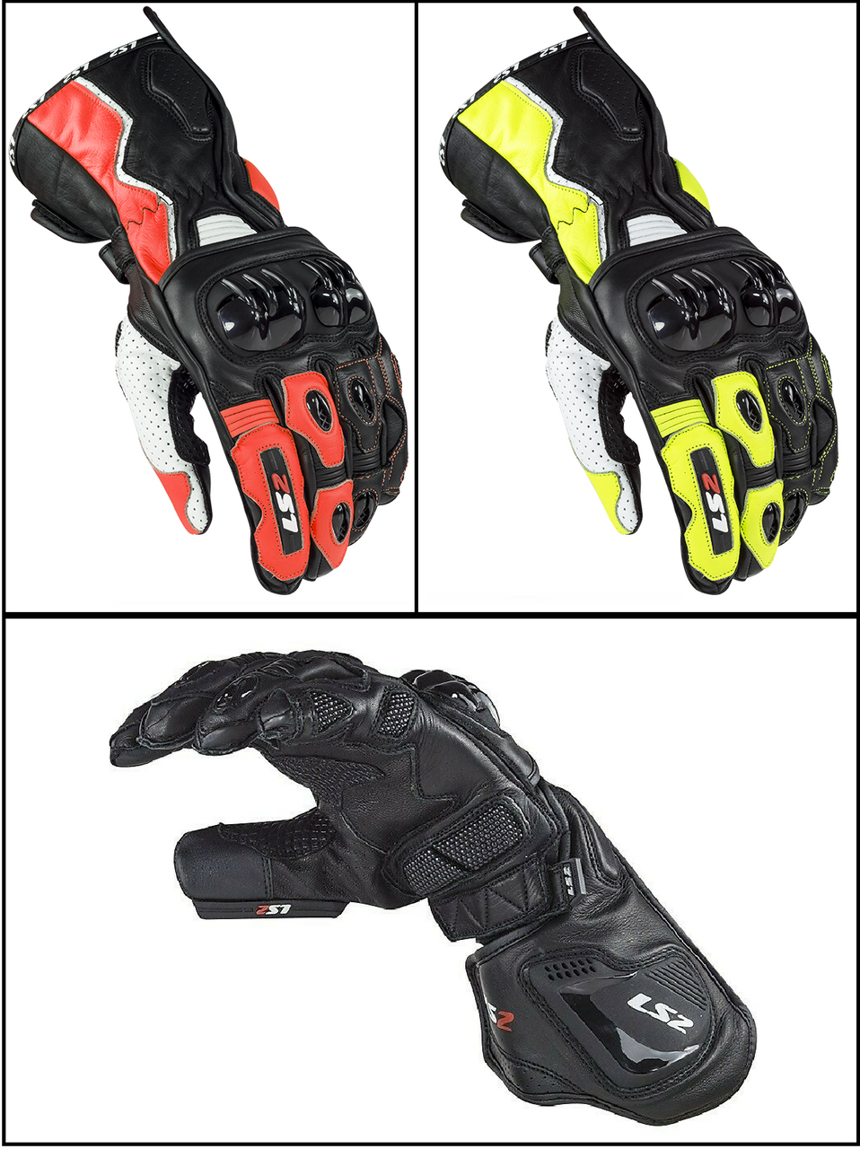 LS2 Swift Sports Racing Leather Motorcycle Gloves-Win Impex Moto