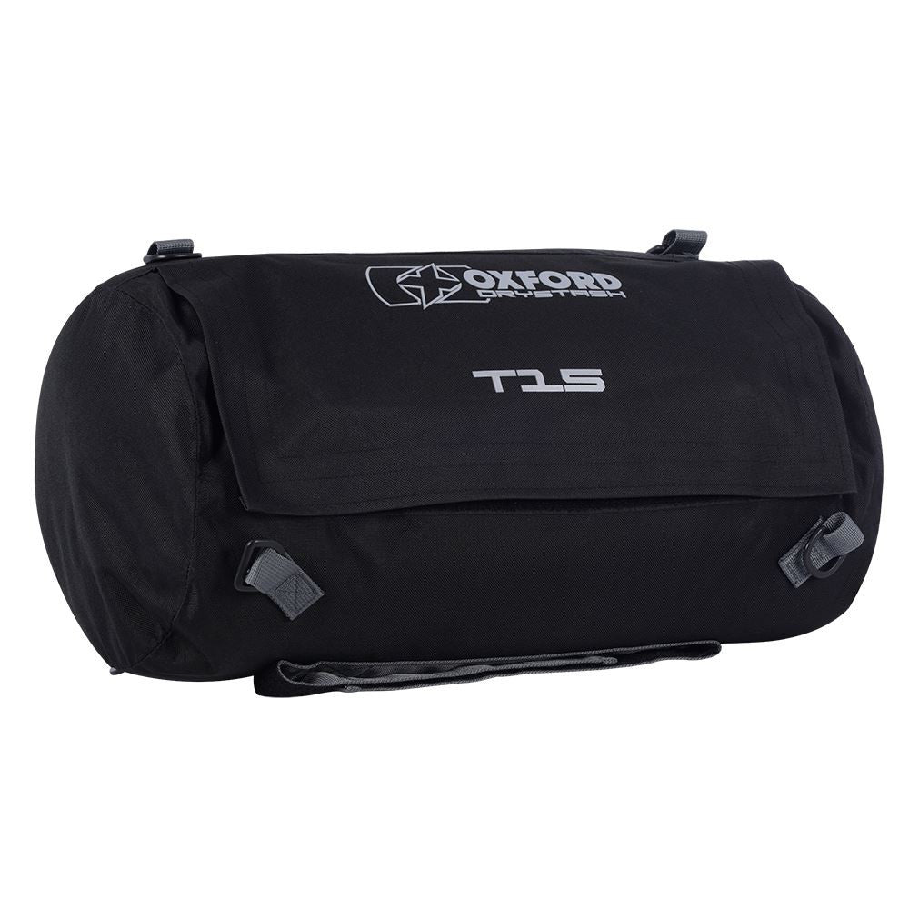 Oxford DryStash T15 WP Motorcycle Roll Bag Black-Win Impex Moto