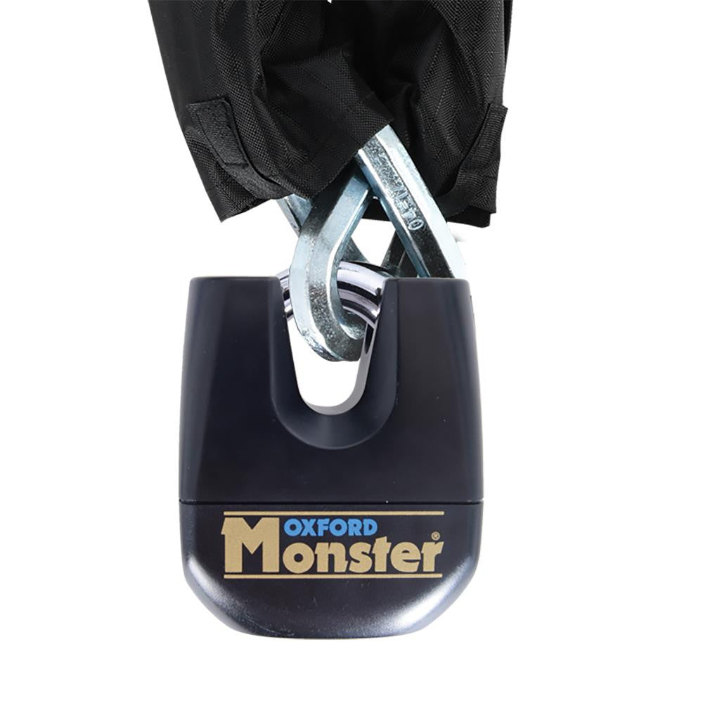 Oxford Monster 14mm Hex Chain & Padlock 2m | Heavy-Duty Motorcycle Security-Win Impex Moto