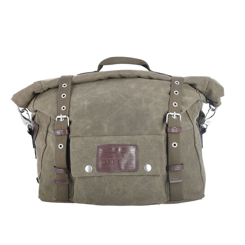 Oxford Heritage Motorcycle Panniers Khaki-Win Impex Moto