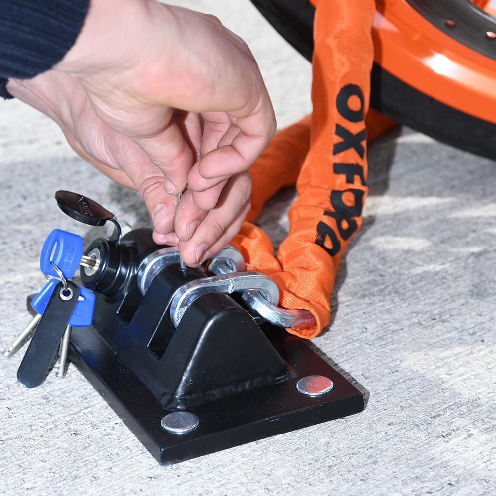 Oxford Docking Station Motorcycle Ground & Wall Mount Security Anchor-Win Impex Moto