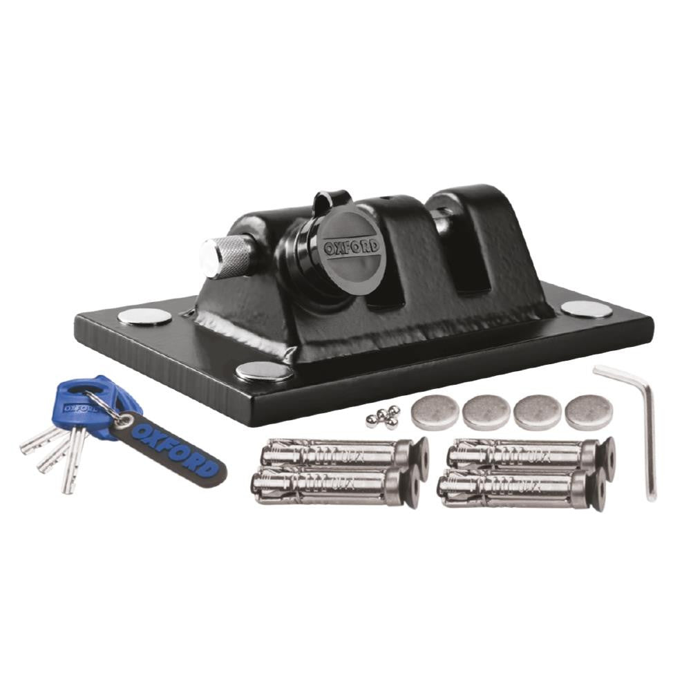 Oxford Docking Station Motorcycle Ground & Wall Mount Security Anchor-Win Impex Moto