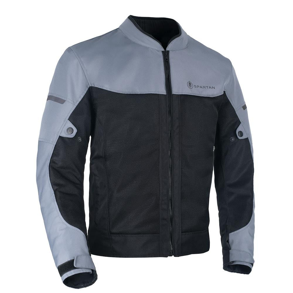 Spartan Air Men’s Motorcycle Motorbike Jacket - Grey/Black-Win Impex Moto