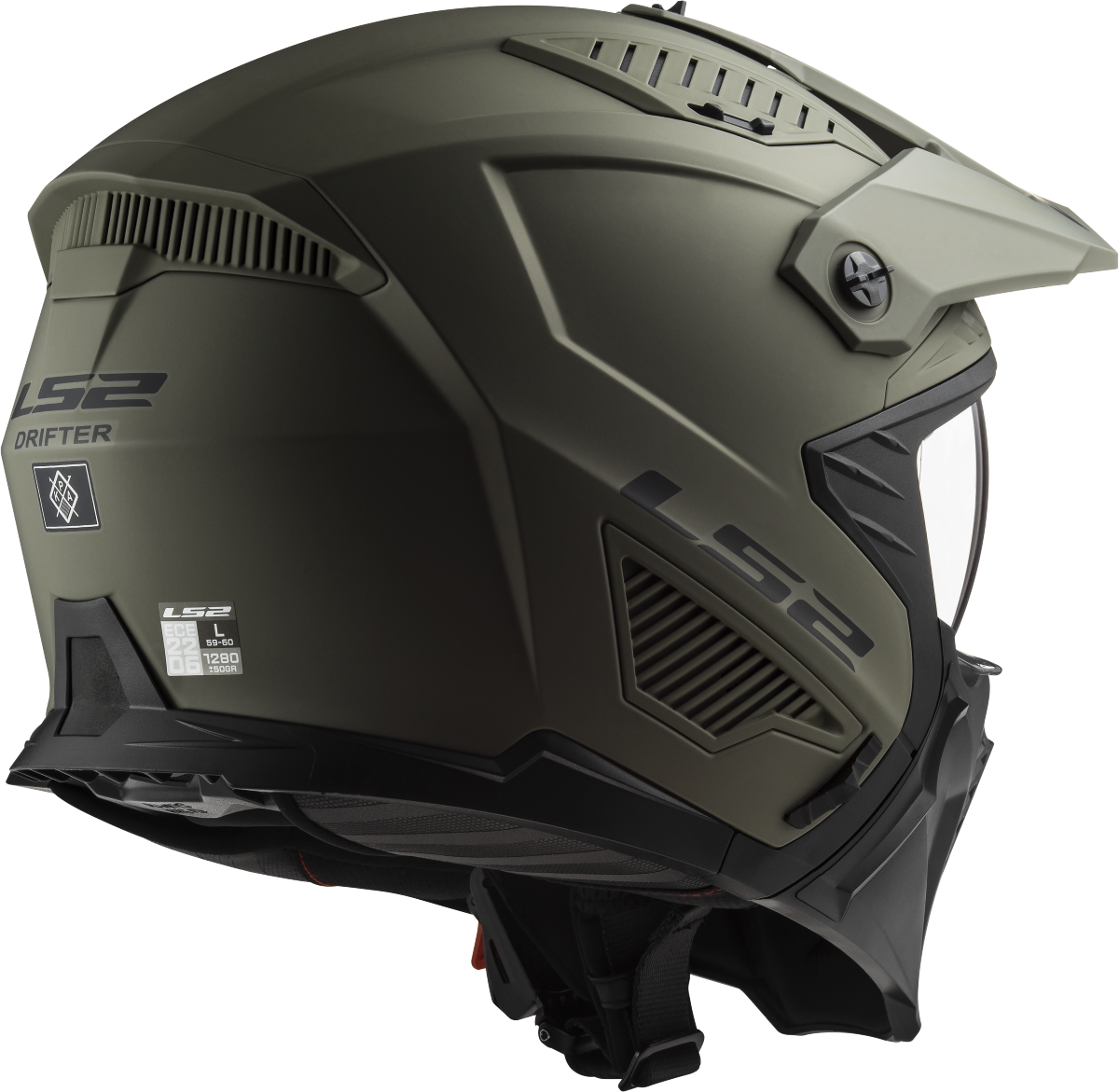 LS2 OF606 DRIFTER SOLID OPEN FACE MOTORCYCLE HELMET-Win Impex Moto