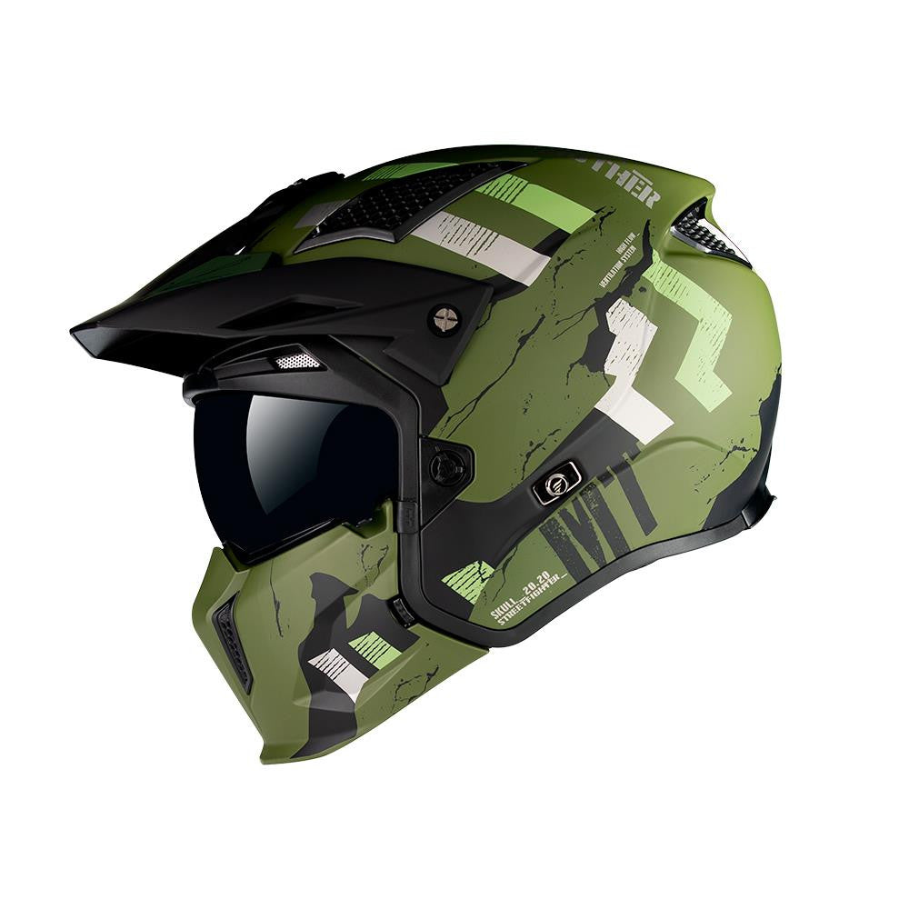 MT STREETFIGHTER FULL FACE OFF ROAD SKULL MOTORBIKE MOTORCYCLE MX CRASH HELMET-Win Impex Moto