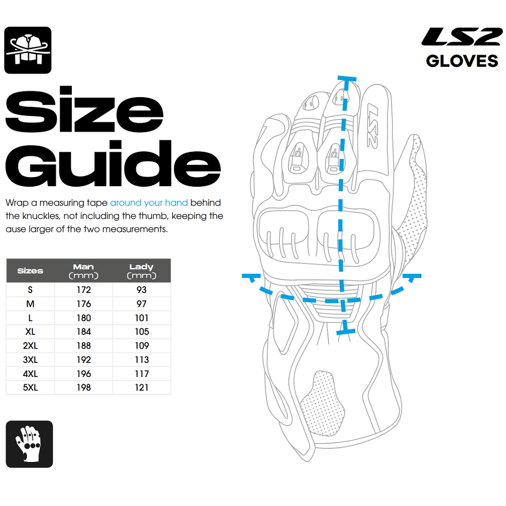 LS2 Dart 2 Ladies Short Touring Motorcycle Gloves-Win Impex Moto