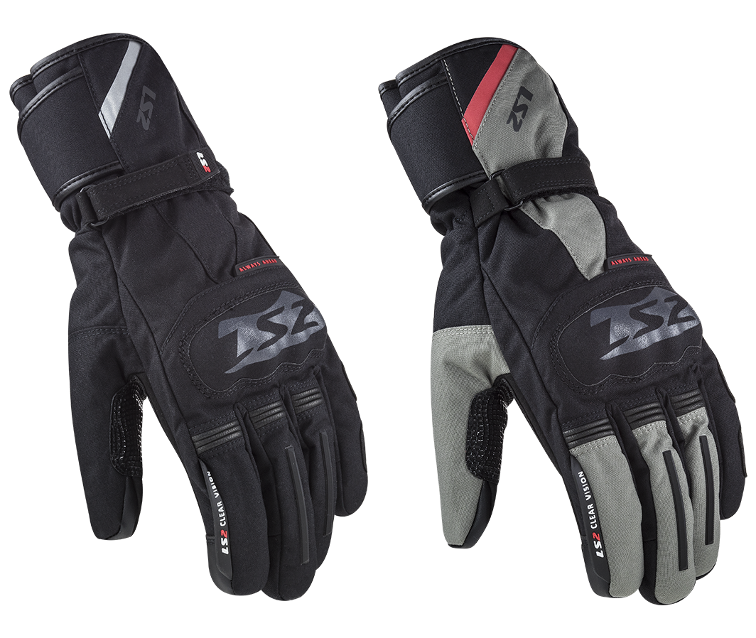 LS2 Snow Man Waterproof Textile Touring Motorbike Gloves-Win Impex Moto