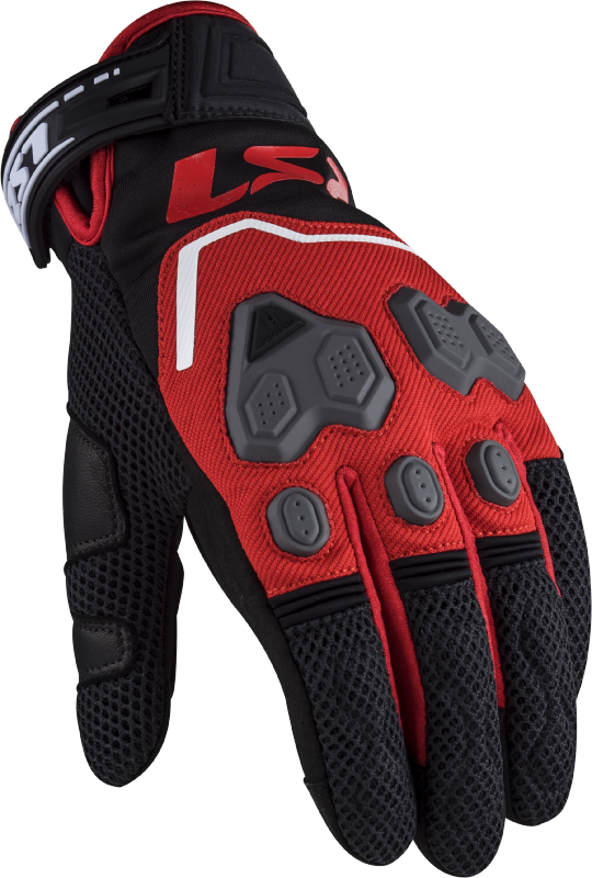 LS2 Vega Short Man Summer GoatSkin Leather Off-Road Motorbike Gloves-Win Impex Moto
