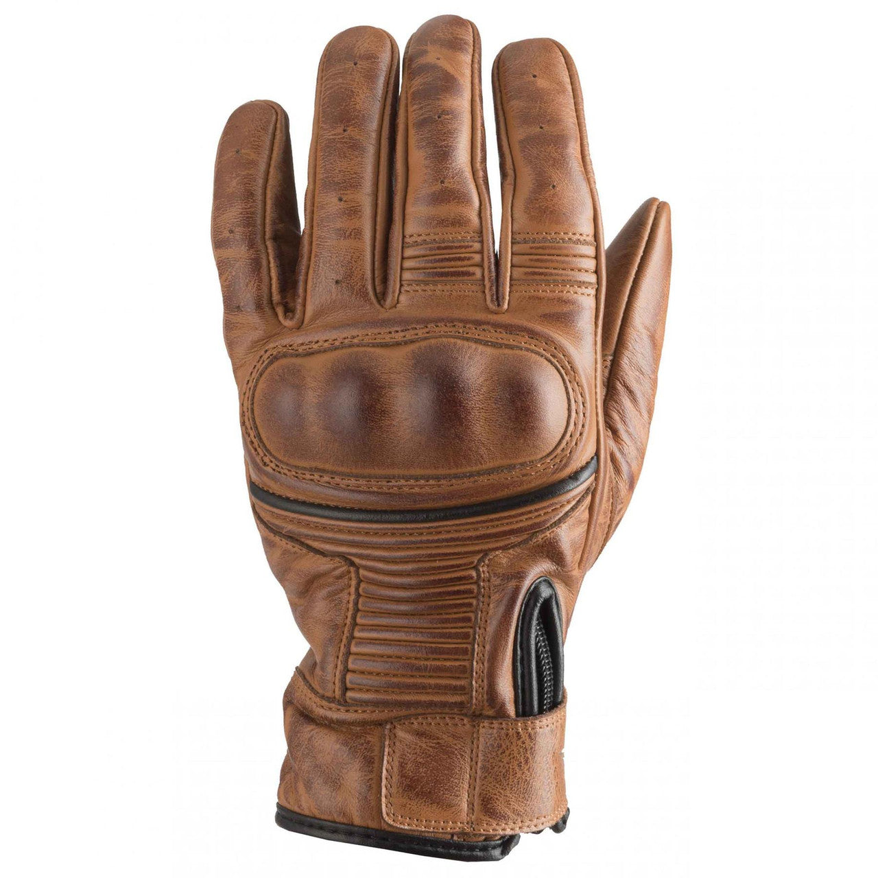 Rayven Vintage Motorcycle Motorbike Touring CE Leather Gloves – Summer Cruiser-Win Impex Moto