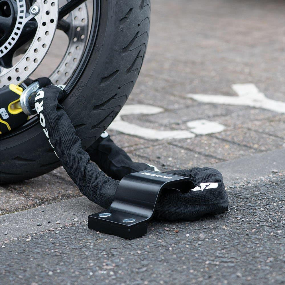 Oxford Strike Force Motorcycle Motorbike Ground & Wall Anchor Kit Black-Win Impex Moto