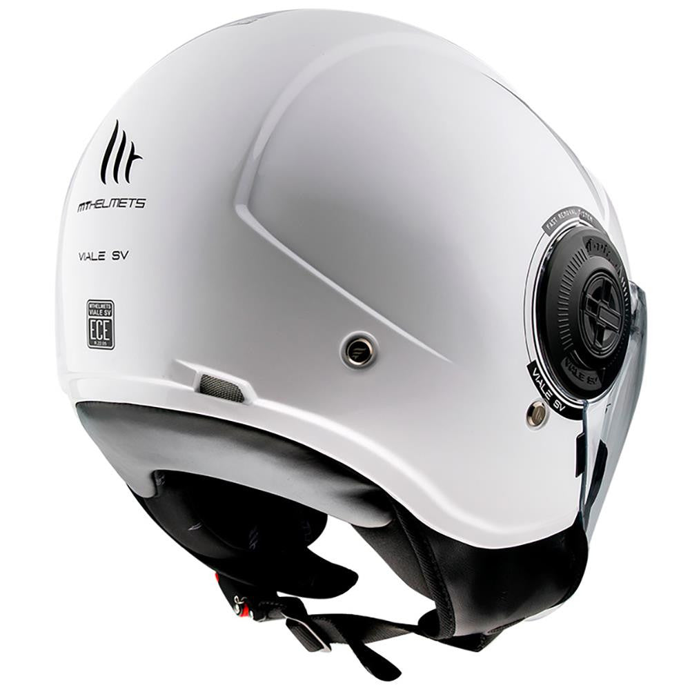 MT Viale Solid Open Face Dual Visor Sports Motorcycle Helmet-Win Impex Moto