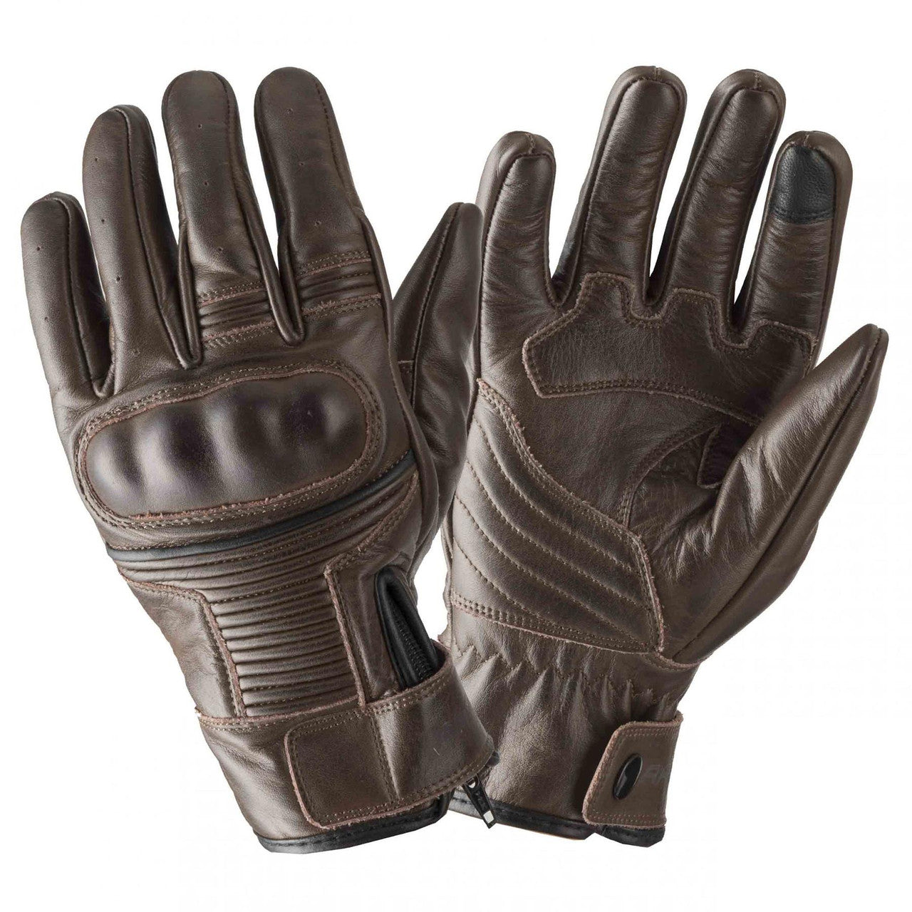 Rayven Vintage Motorcycle Motorbike Touring CE Leather Gloves – Summer Cruiser-Win Impex Moto
