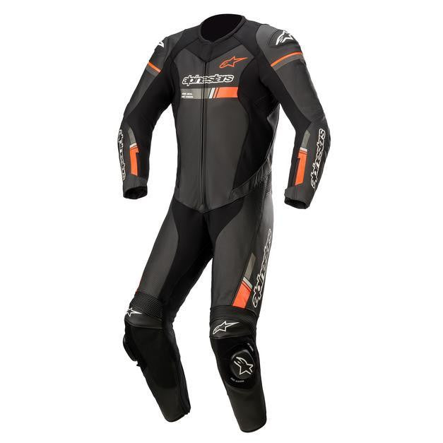 Alpinestars GP Force Chaser Leather Suit 2 Pc Black Black-Win Impex Moto