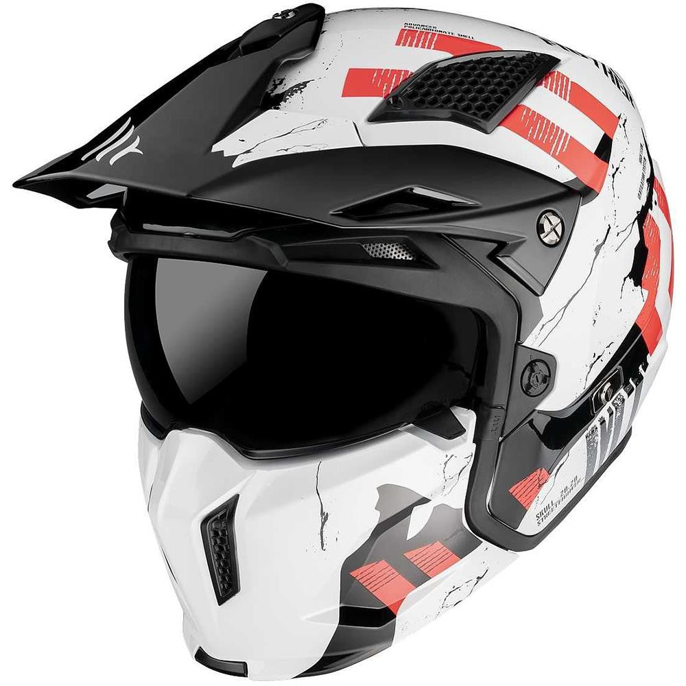 MT STREETFIGHTER FULL FACE OFF ROAD SKULL MOTORBIKE MOTORCYCLE MX CRASH HELMET-Win Impex Moto