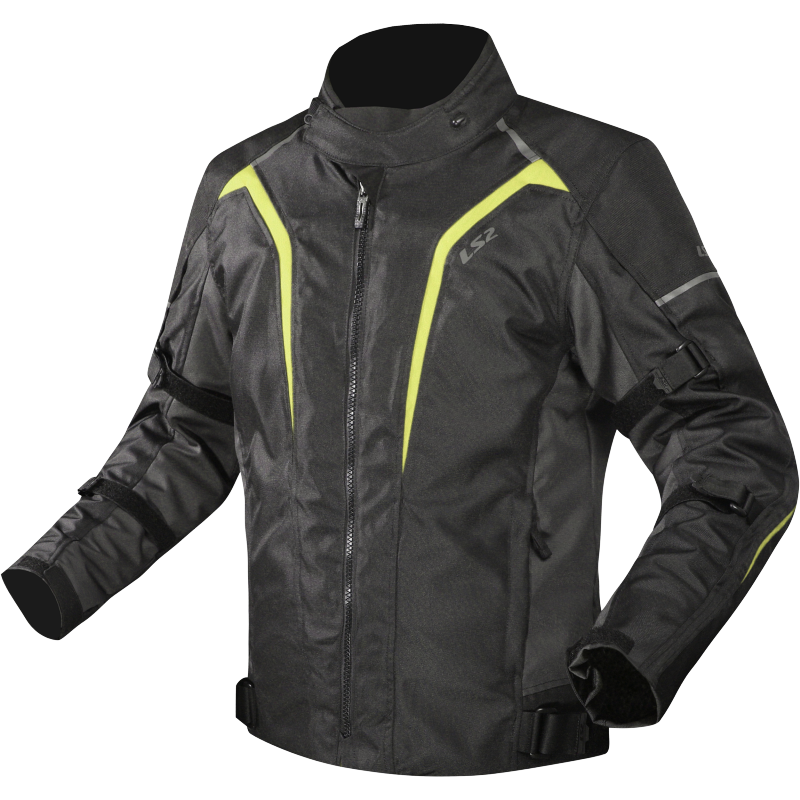 Ls2 Sepang Man Waterproof Motorbike Jacket Black Grey H-V Yellow-Win Impex Moto