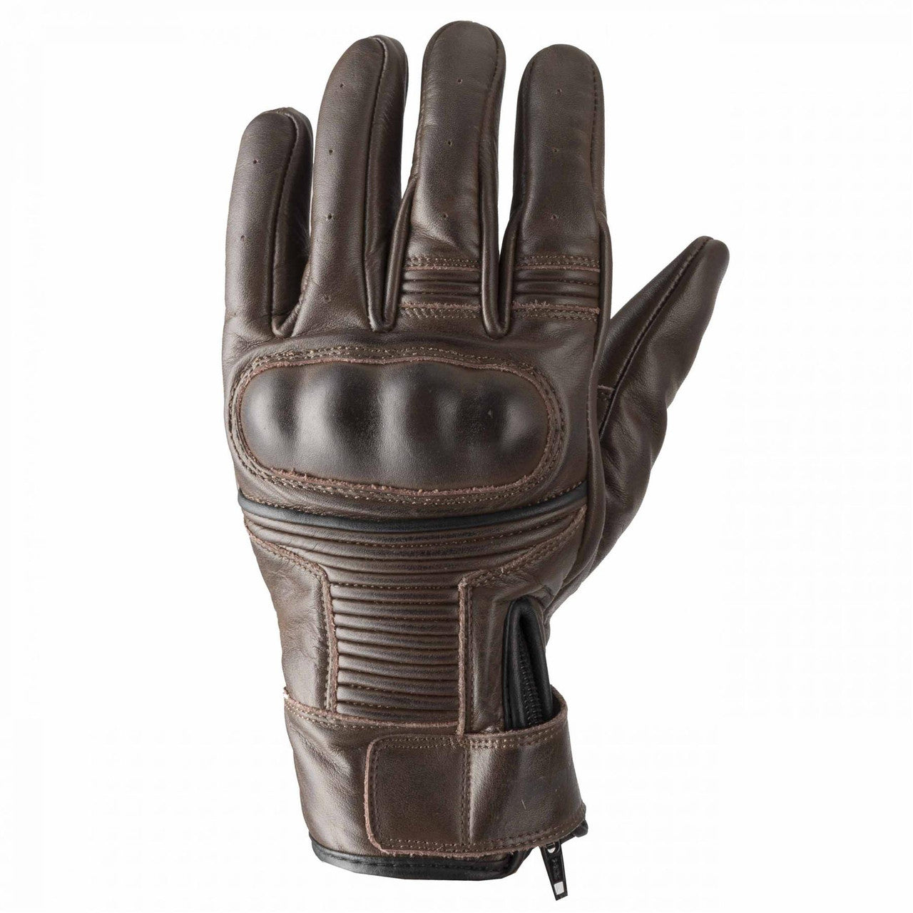 Rayven Vintage Motorcycle Motorbike Touring CE Leather Gloves – Summer Cruiser-Win Impex Moto