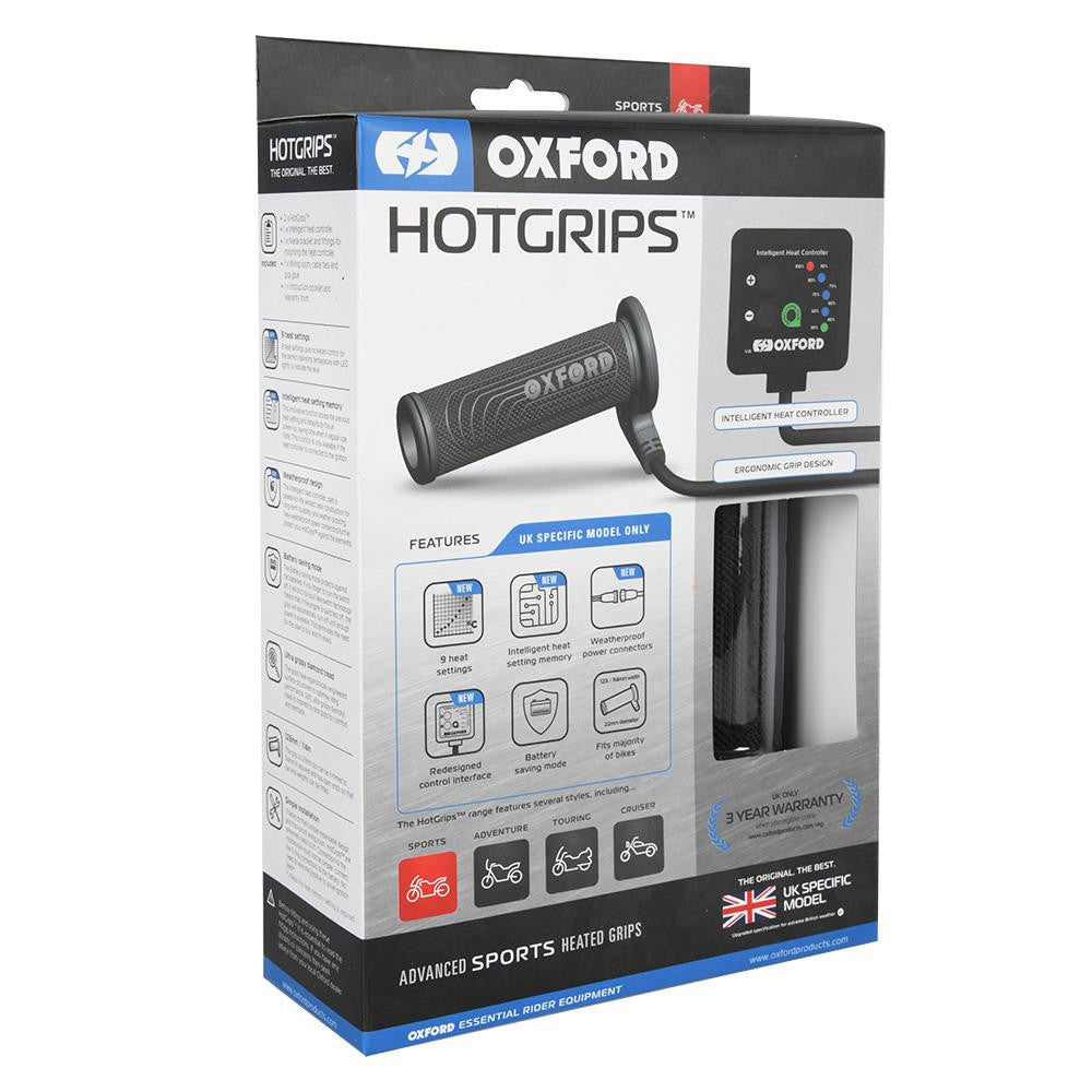 Oxford UK Specific Advanced Premium Hot Heated Motorbike Grips-Win Impex Moto