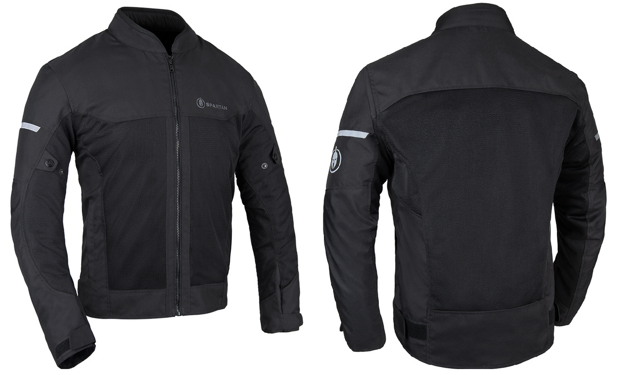 Spartan Air Men’s Motorcycle Motorbike Jacket Stealth - Black-Win Impex Moto
