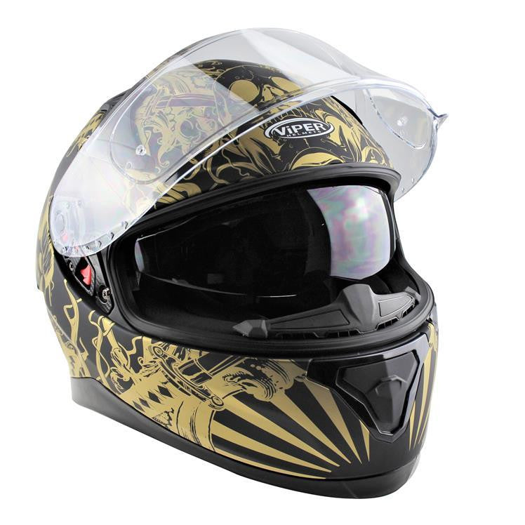 VIPER RSV95 SKULL EDITION MOTORCYCLE FULL FACE HELMET NEAR U-Win Impex Moto
