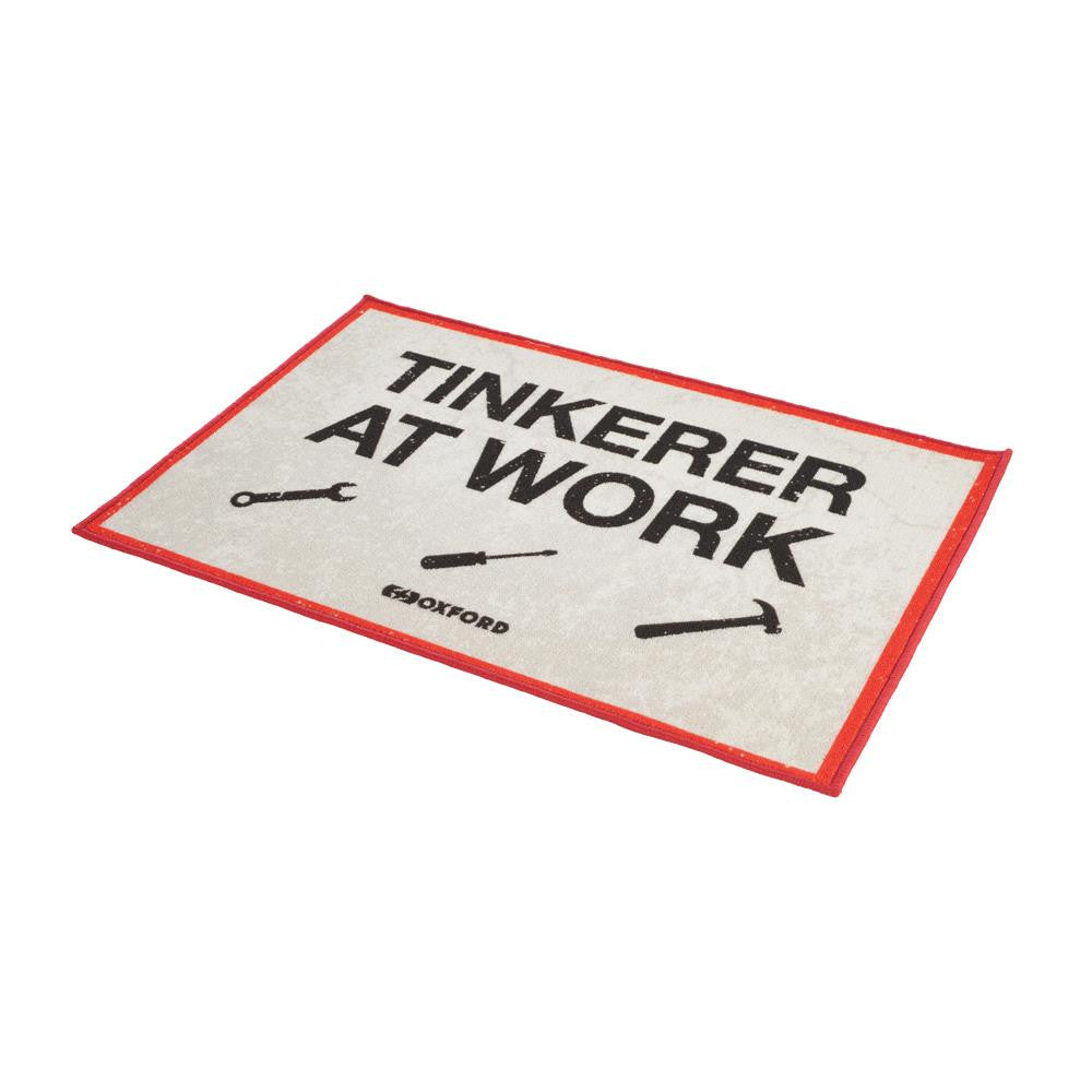 Oxford Tinkerer Motorcycle Door Mat Non-Slip Latex 90x60 cm-Win Impex Moto