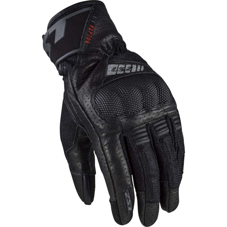 LS2 AIR RAPTOR MAN GLOVES BLACK-Win Impex Moto