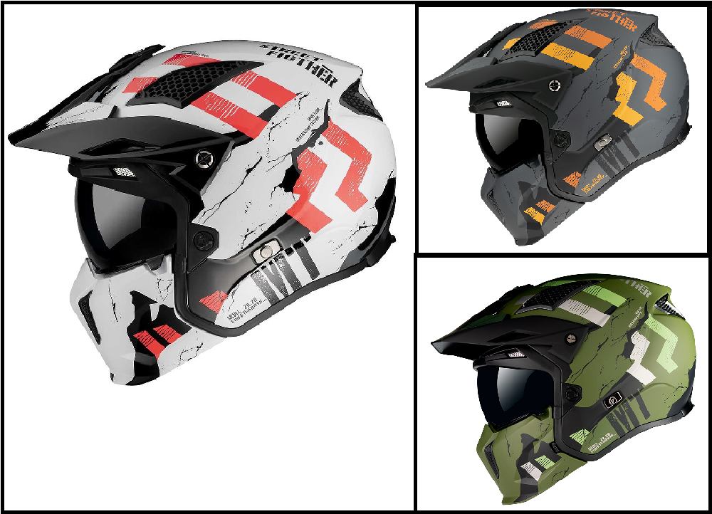 MT STREETFIGHTER FULL FACE OFF ROAD SKULL MOTORBIKE MOTORCYCLE MX CRASH HELMET-Win Impex Moto