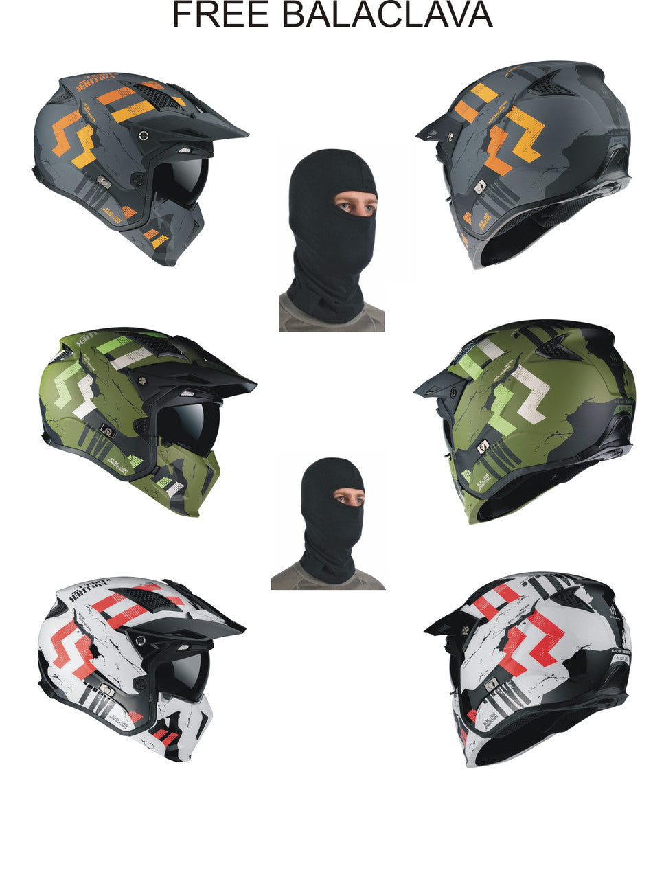 MT STREETFIGHTER FULL FACE OFF ROAD SKULL MOTORBIKE MOTORCYCLE MX CRASH HELMET-Win Impex Moto