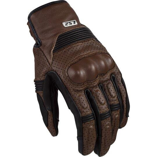 LS2 Duster Motorcycle Bike Goatskin Gloves Black-Win Impex Moto
