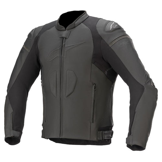 Alpinestars GP Plus R v3 Motorbike Leather Jacket Black Black-Win Impex Moto