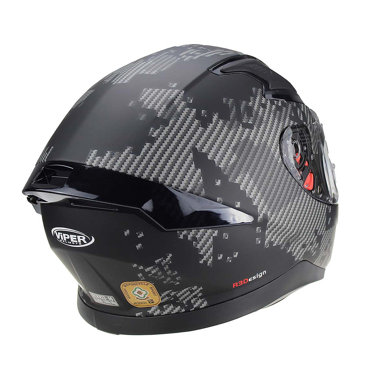 VIPER RSV95 FULL FACE MOTORBIKE HELMET BLACK MOTORCYCLE HELMET NEAR ME UK-Win Impex Moto