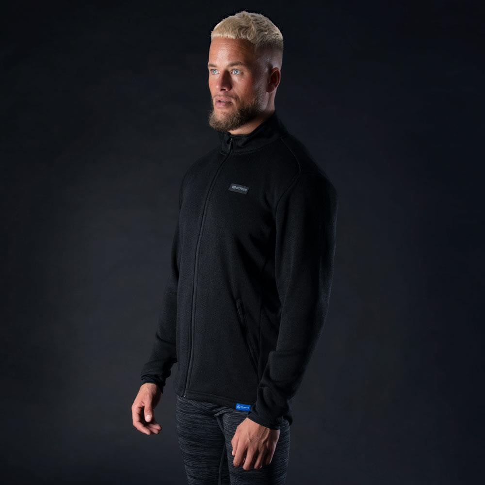 Oxford Advanced Fleece MS Jacket - Black-Win Impex Moto