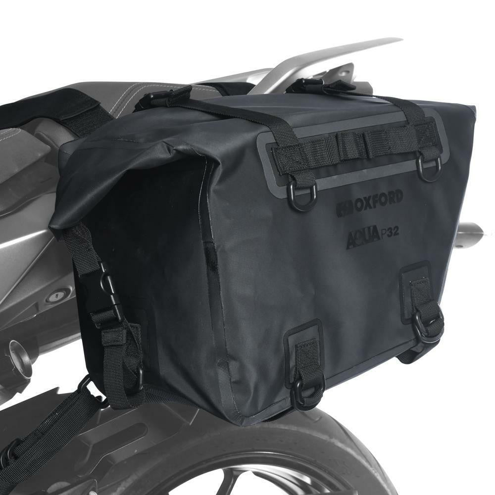 Oxford Aqua P32 Waterproof 32 Liter Motorbike Panniers Luggage-Win Impex Moto