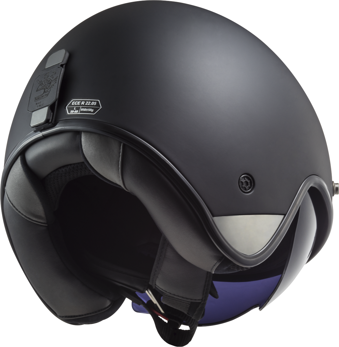 LS2 OF601 BOB II SOLID MATT BLACK ECE22.06-Win Impex Moto