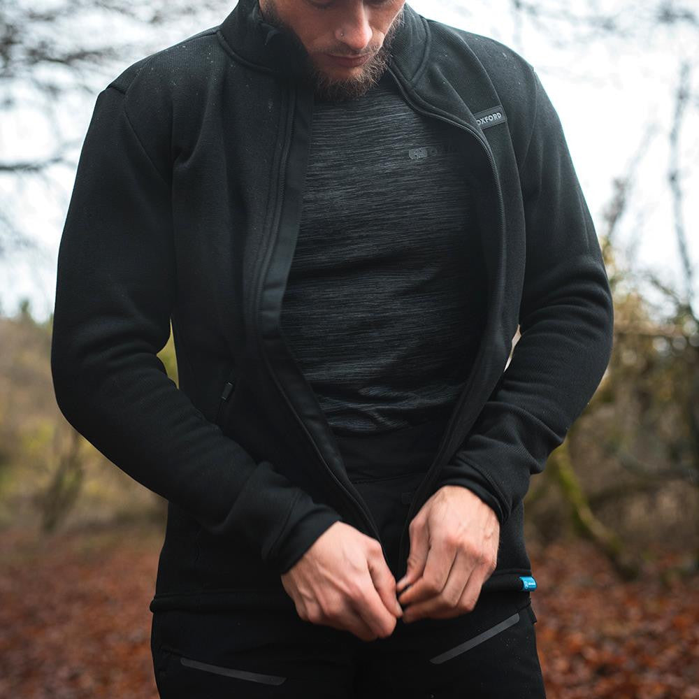 Oxford Advanced Base Layer MS Top Charcoal Marl-Win Impex Moto