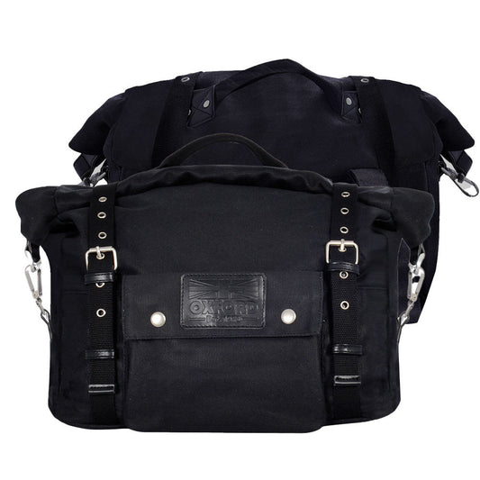 Oxford Motorcycle Heritage Panniers Carry Handle 40L Black-Win Impex Moto