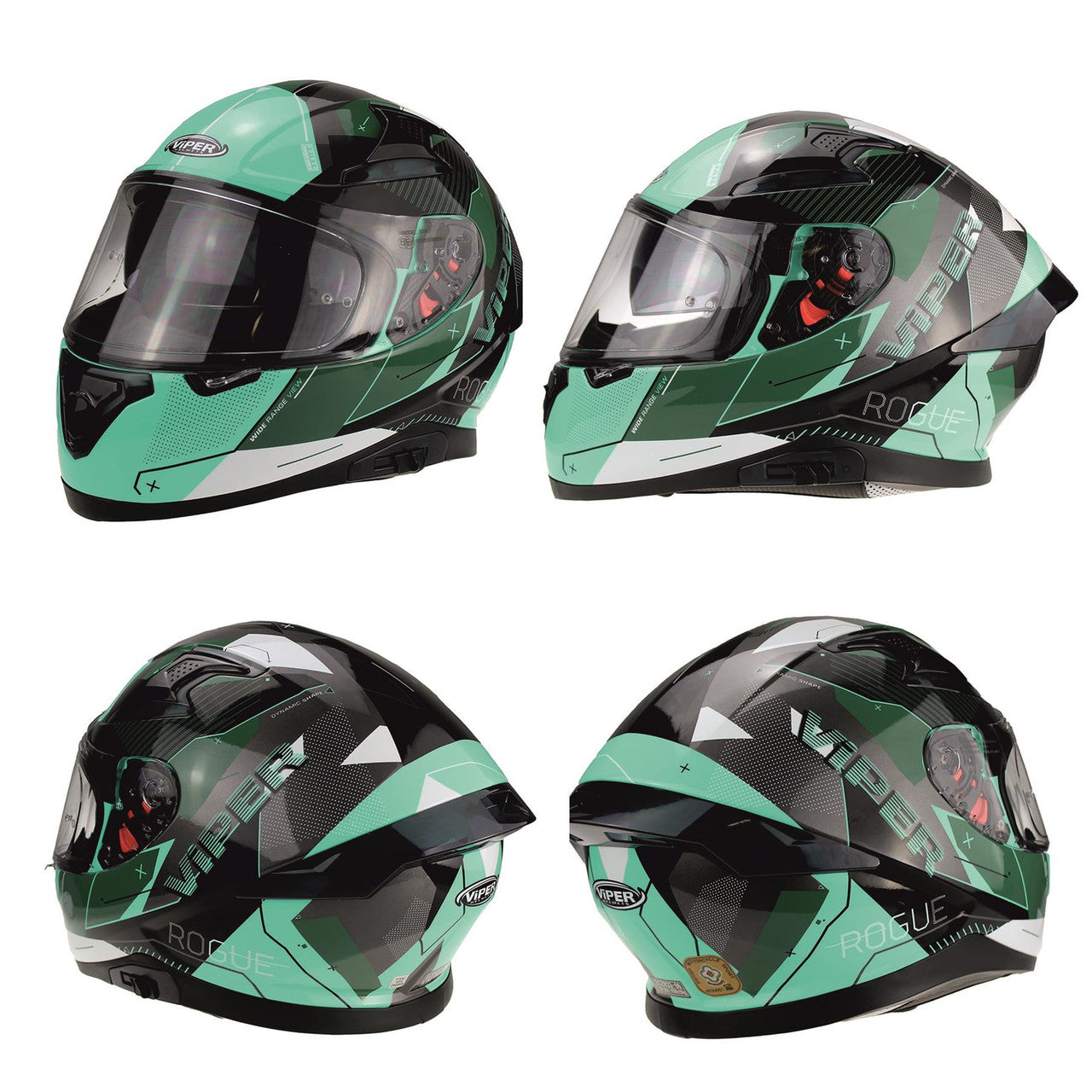 VIPER RSV95 ROGUE TEAL FULL FACE ROAD CRASH MOTORCYCLE HELMET NEAR ME-Win Impex Moto