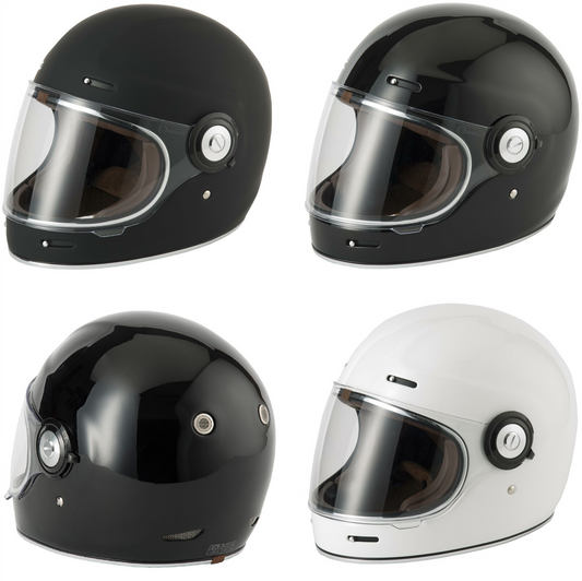 Vcan V135 Full Face Motorcycle Retro Vintage Helmet-Win Impex Moto