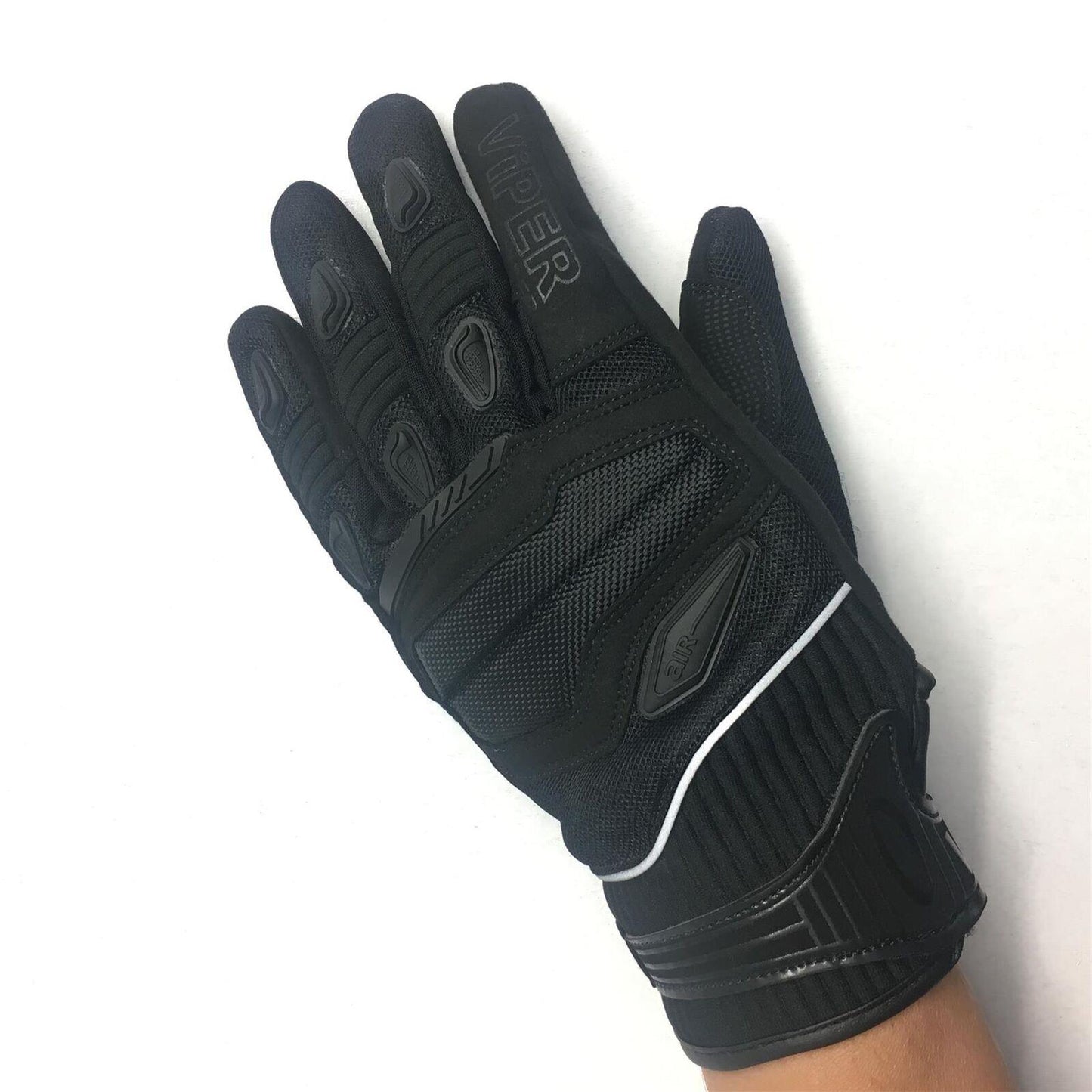 Viper Street 4 CE Approved Textile Motorcycle Gloves Black-Win Impex Moto