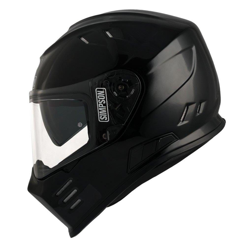 Simpson Venom Solid Motorcycle Motorbike Full Face Helmet (ECE-22.06)-Win Impex Moto