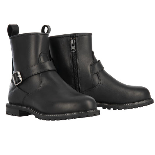 Oxford Sofia Women Motorbike Short Boots Black & Charcoal-Win Impex Moto